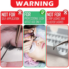 Closeup of M LASH Diamond Premium Lash Glue 5ml bottle in studio setting.