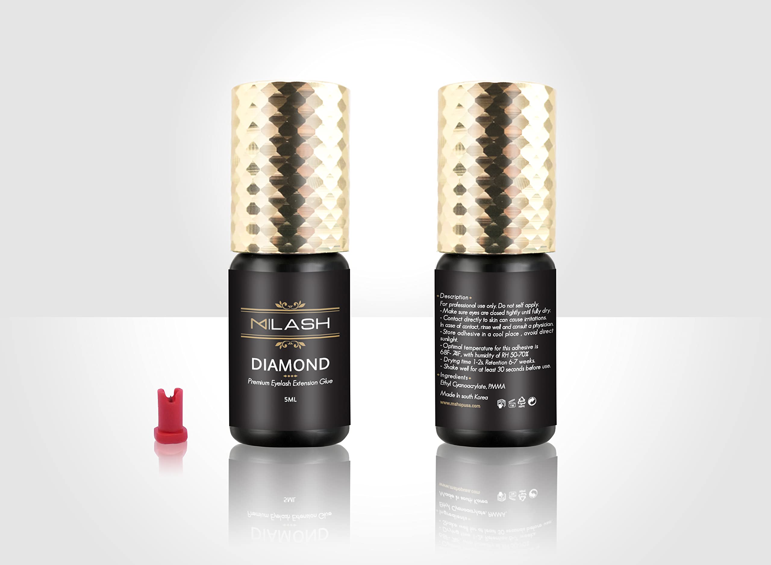 M LASH Diamond Premium Lash Glue box packaging designed for professionals.