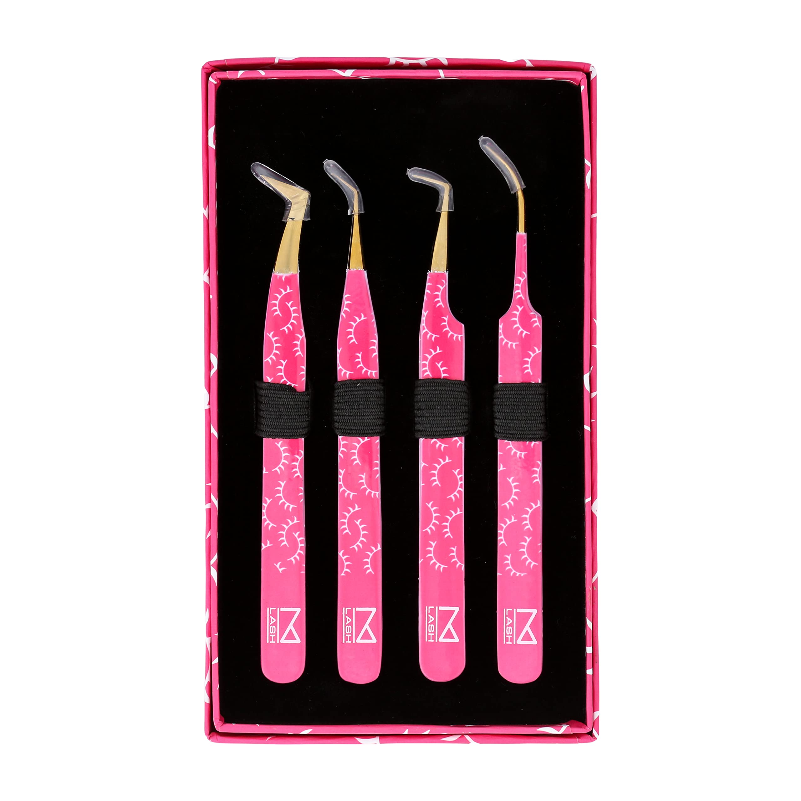 M LASH diamond-grip tweezers close-up for steady placement.