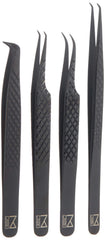 M LASH Tweezers with diamond grip for secure control during extensions.