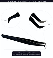 M LASH Tweezers made from Japanese steel for durability and easy cleaning.