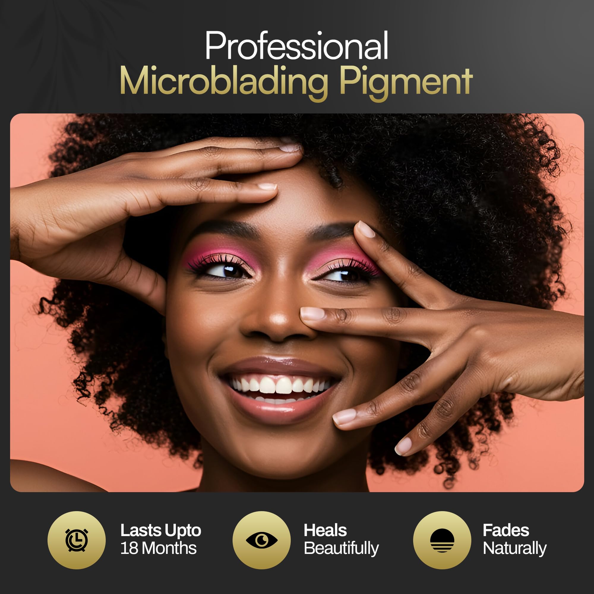 M microblading ink golden brown shade for depth and warmth