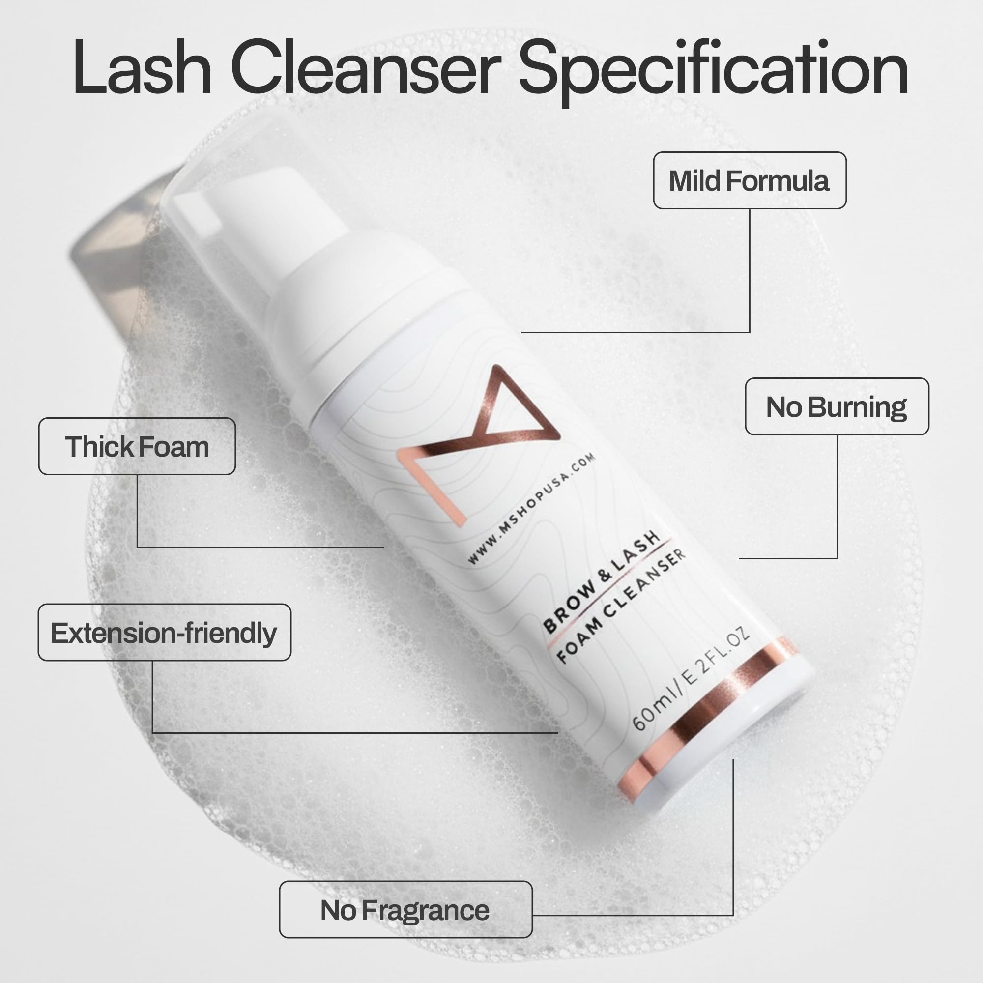 M PMU brow and lash foam cleanser PMU use closeup