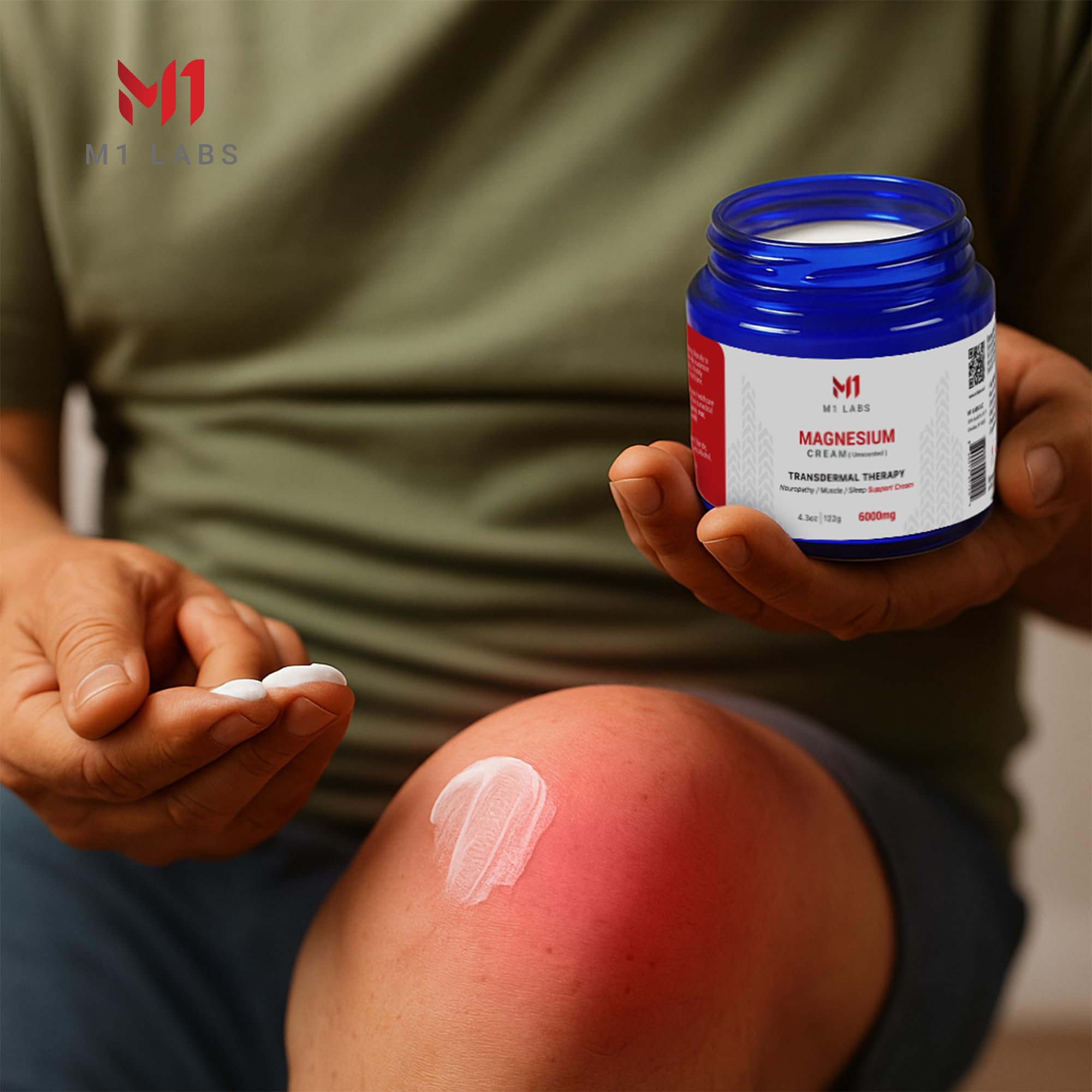 M1 Labs magnesium cream made in the USA ensuring quality and safety.