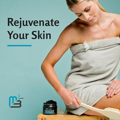 M3 Naturals body scrub delivering soft, refreshed skin after use