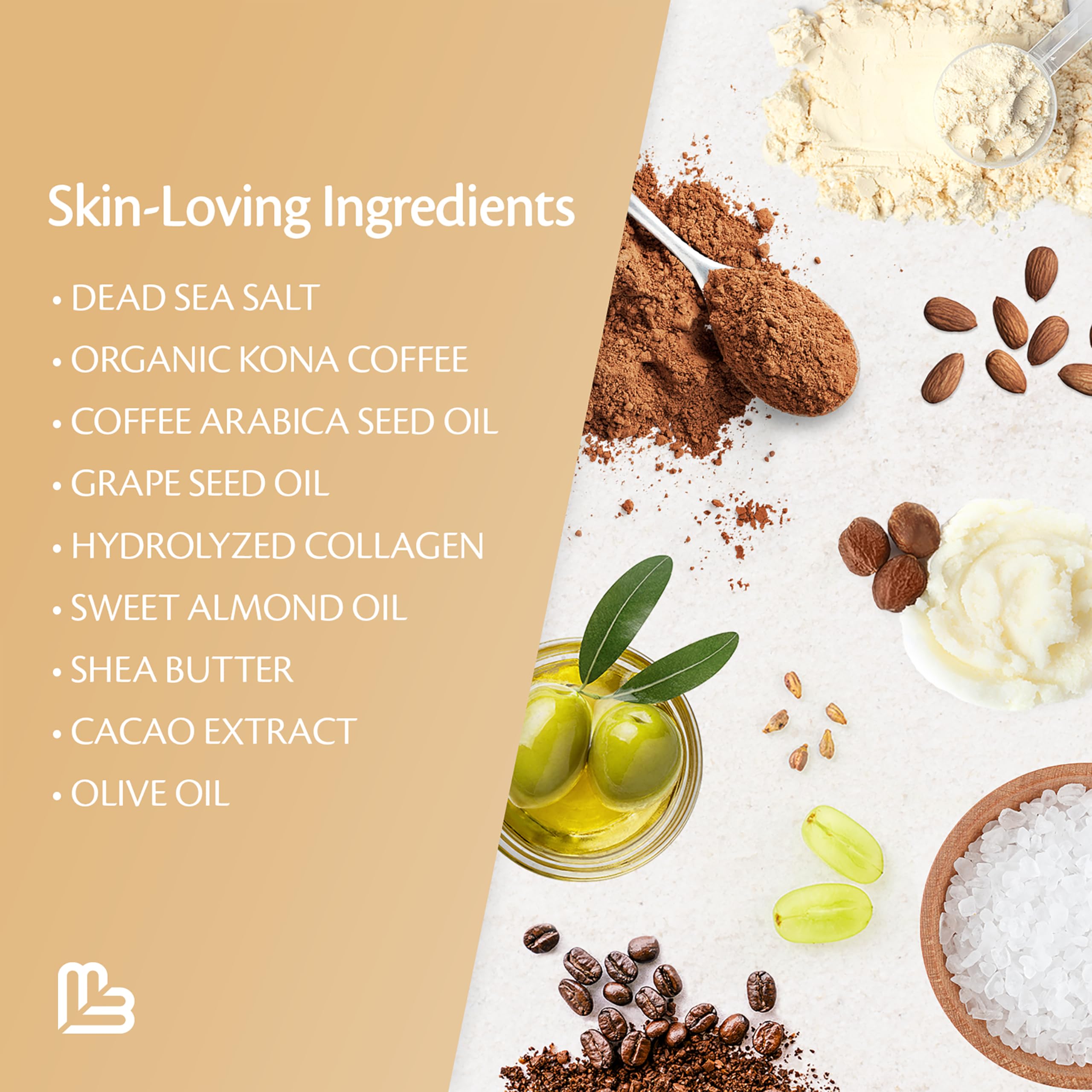 After use, skin glows from M3 Naturals body scrub