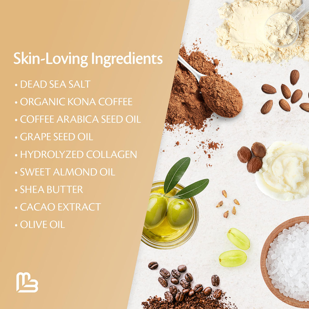 After use, skin glows from M3 Naturals body scrub
