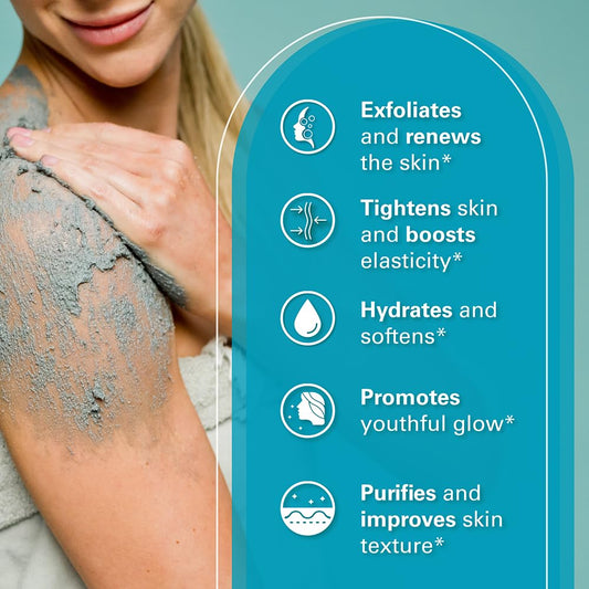 Close-up of charcoal granules for deep cleansing and exfoliation