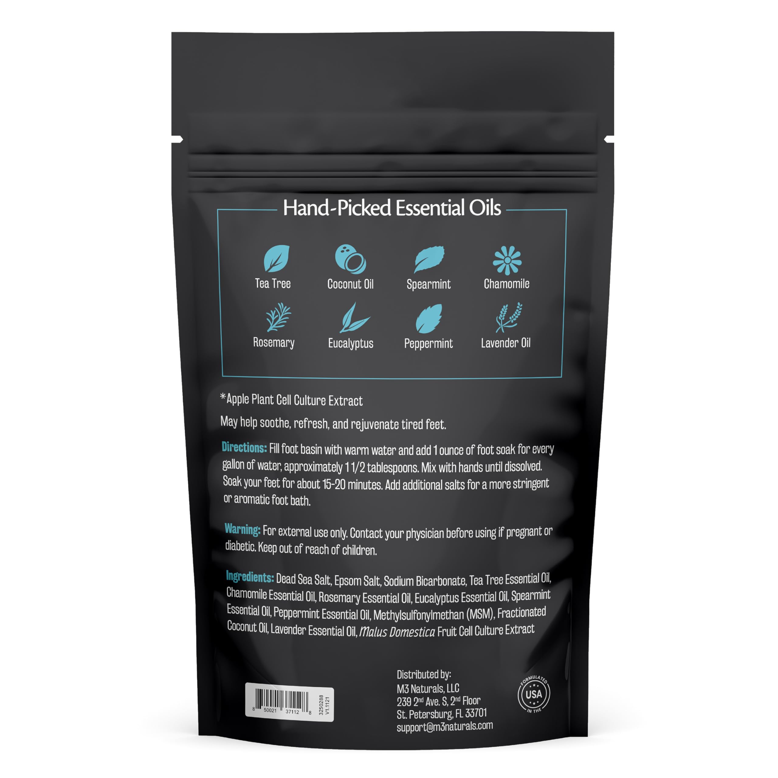M3 Naturals Dead Sea Salt Foot Soak for extra hydration and smoother skin.