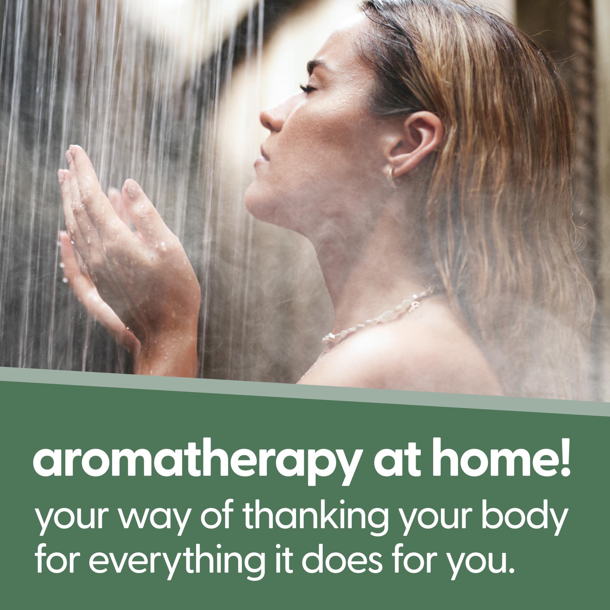 M3 Naturals aromatherapy ambience in shower with eucalyptus steamers