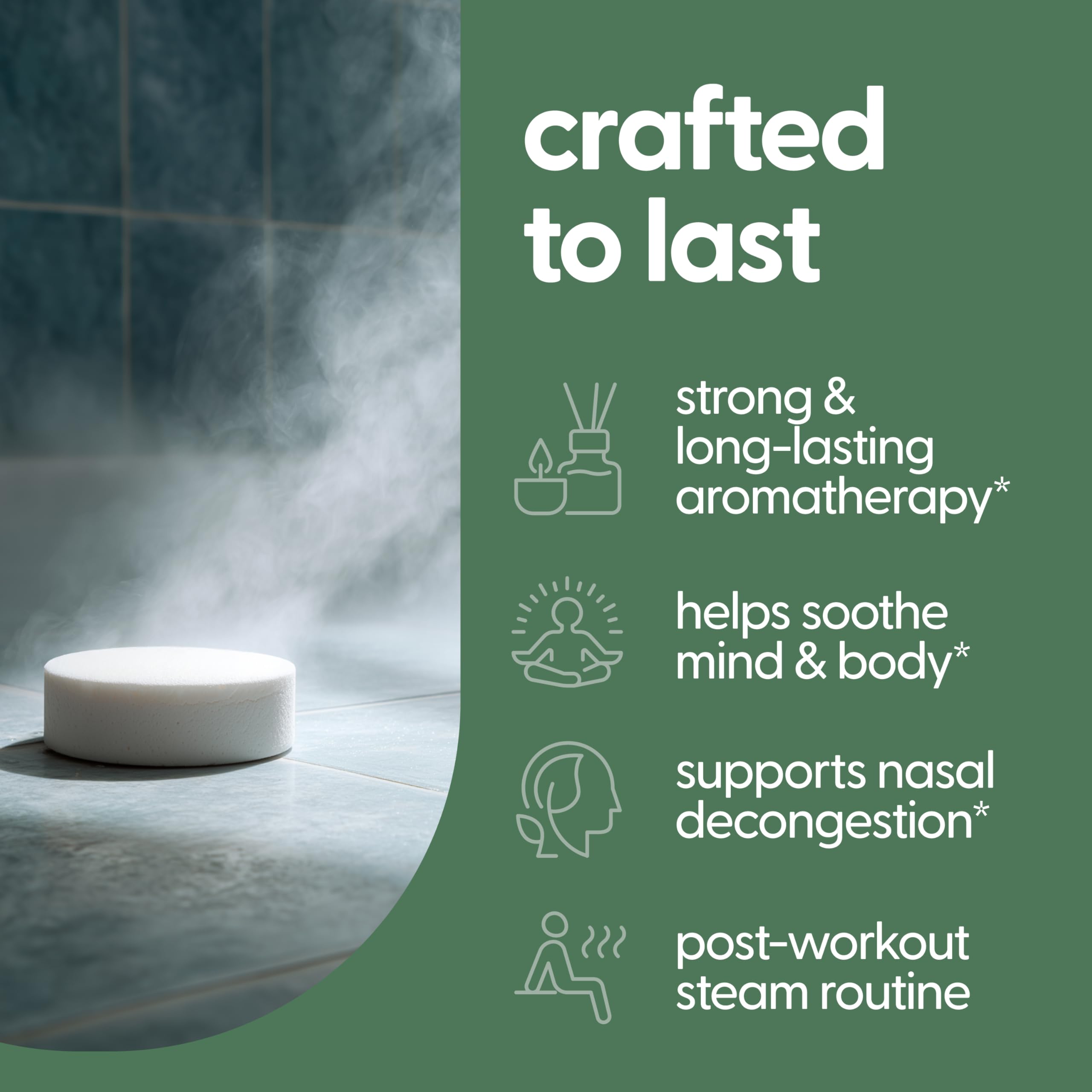 M3 Naturals eucalyptus steam in shower promotes refreshing atmosphere