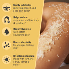 M3 Naturals facial exfoliation with turmeric scrub for refined facial skin
