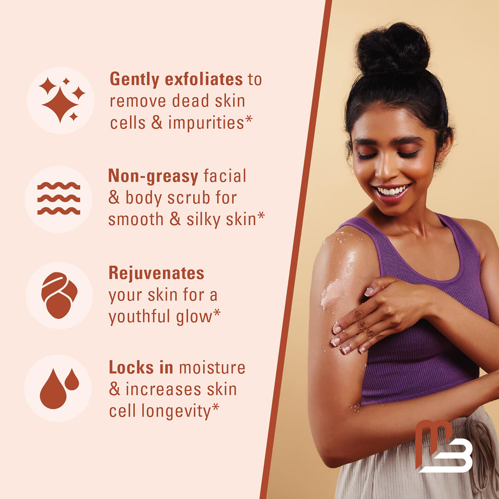 M3 Naturals Himalayan Salt Scrub body exfoliation for even, hydrated skin.