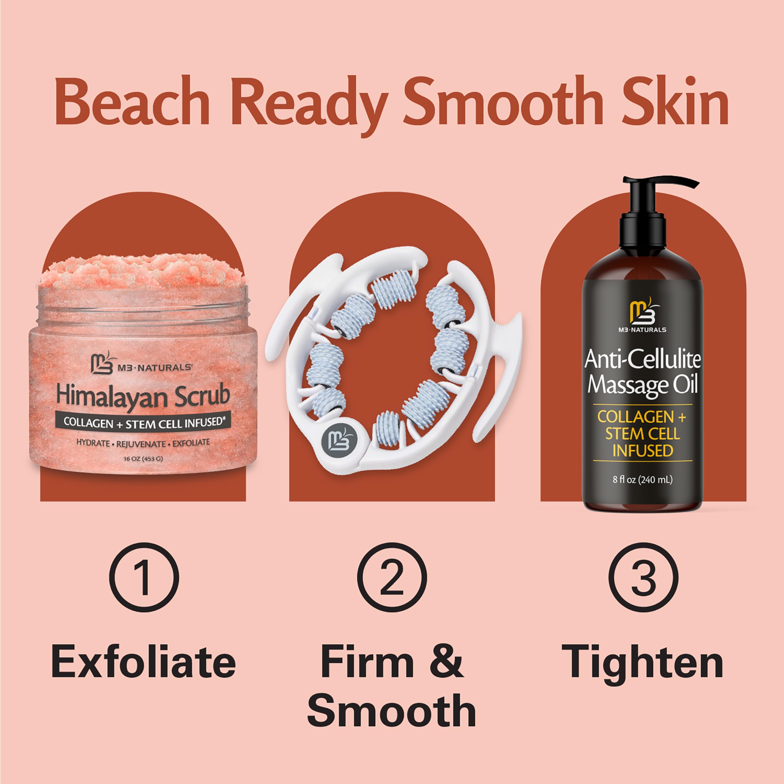 M3 Naturals Himalayan Salt Scrub hand care for moisturized, renewed skin.
