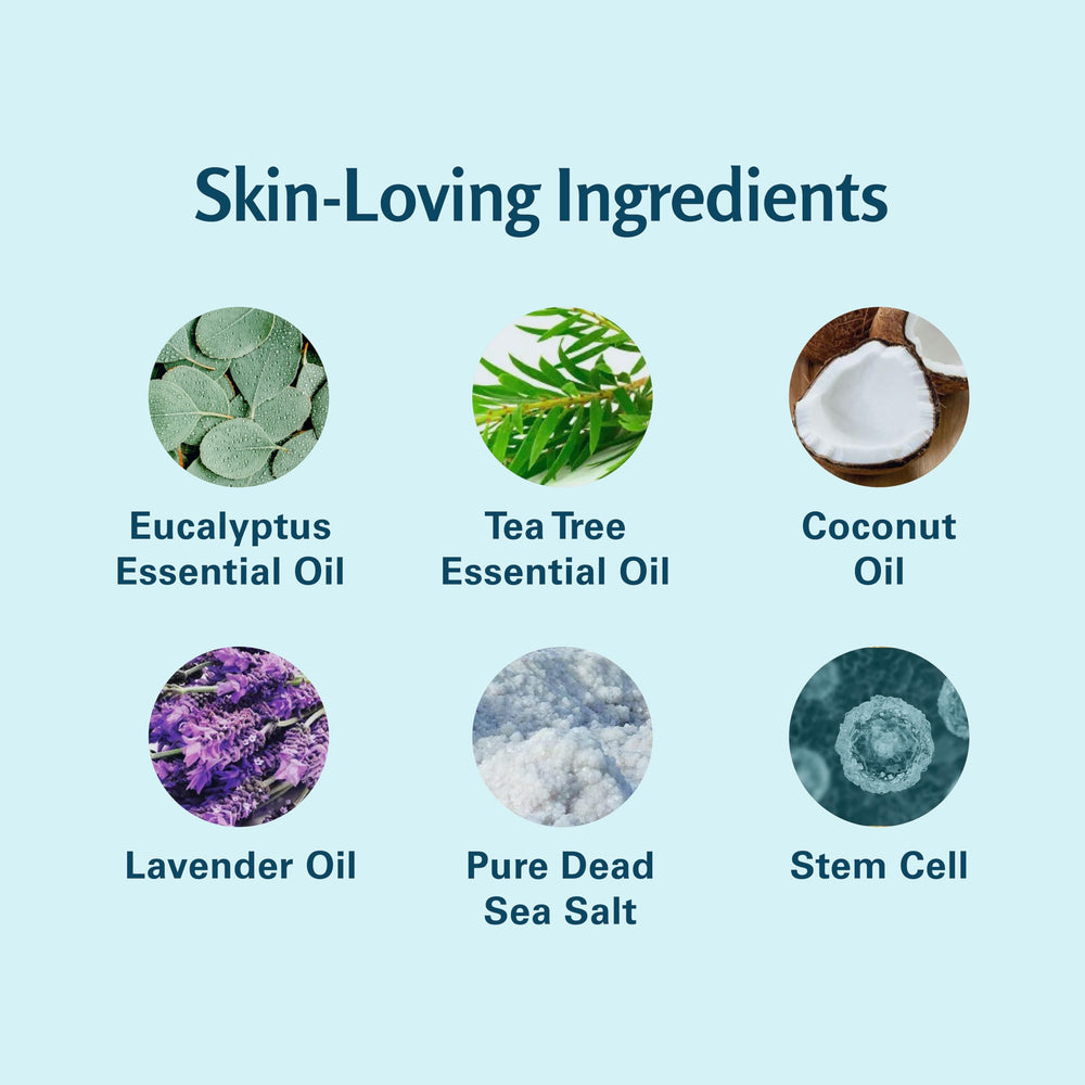 M3 Naturals Eucalyptus Peppermint Foot Soak offers a refreshing, cooling spa feel.