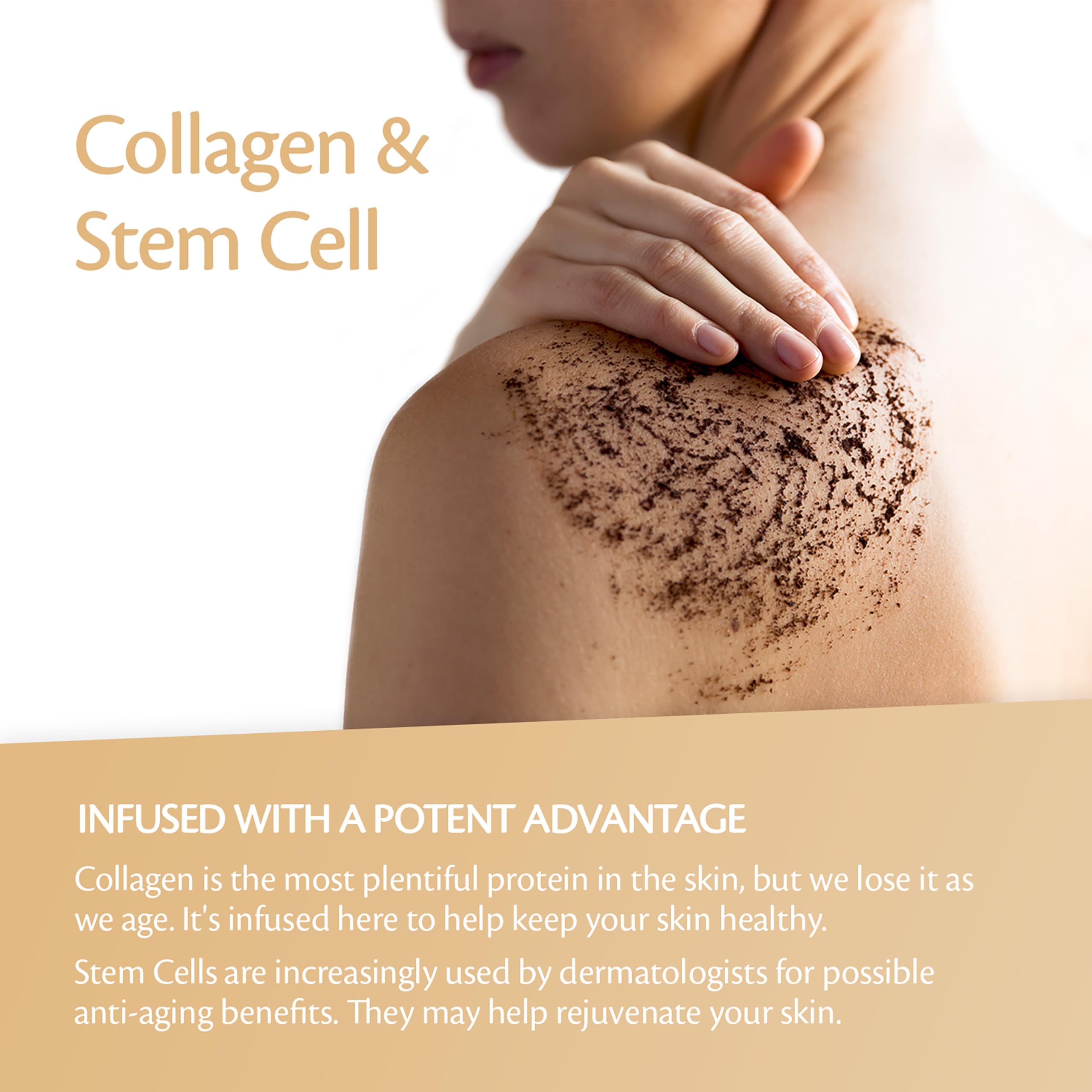 Spa-quality results feel from M3 Naturals coffee scrub