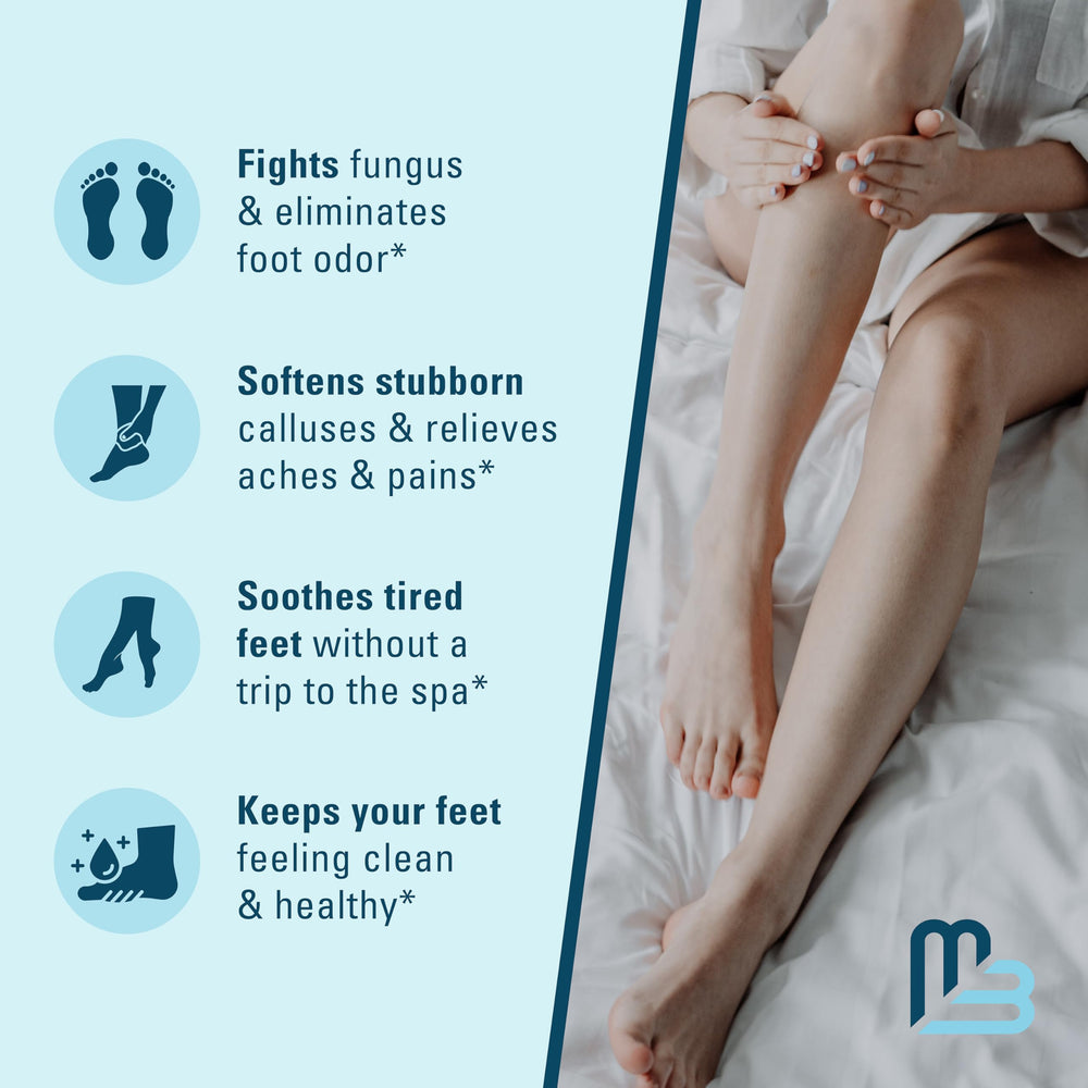 M3 Naturals Tea Tree Blend Foot Soak releases spa-like aroma during use.