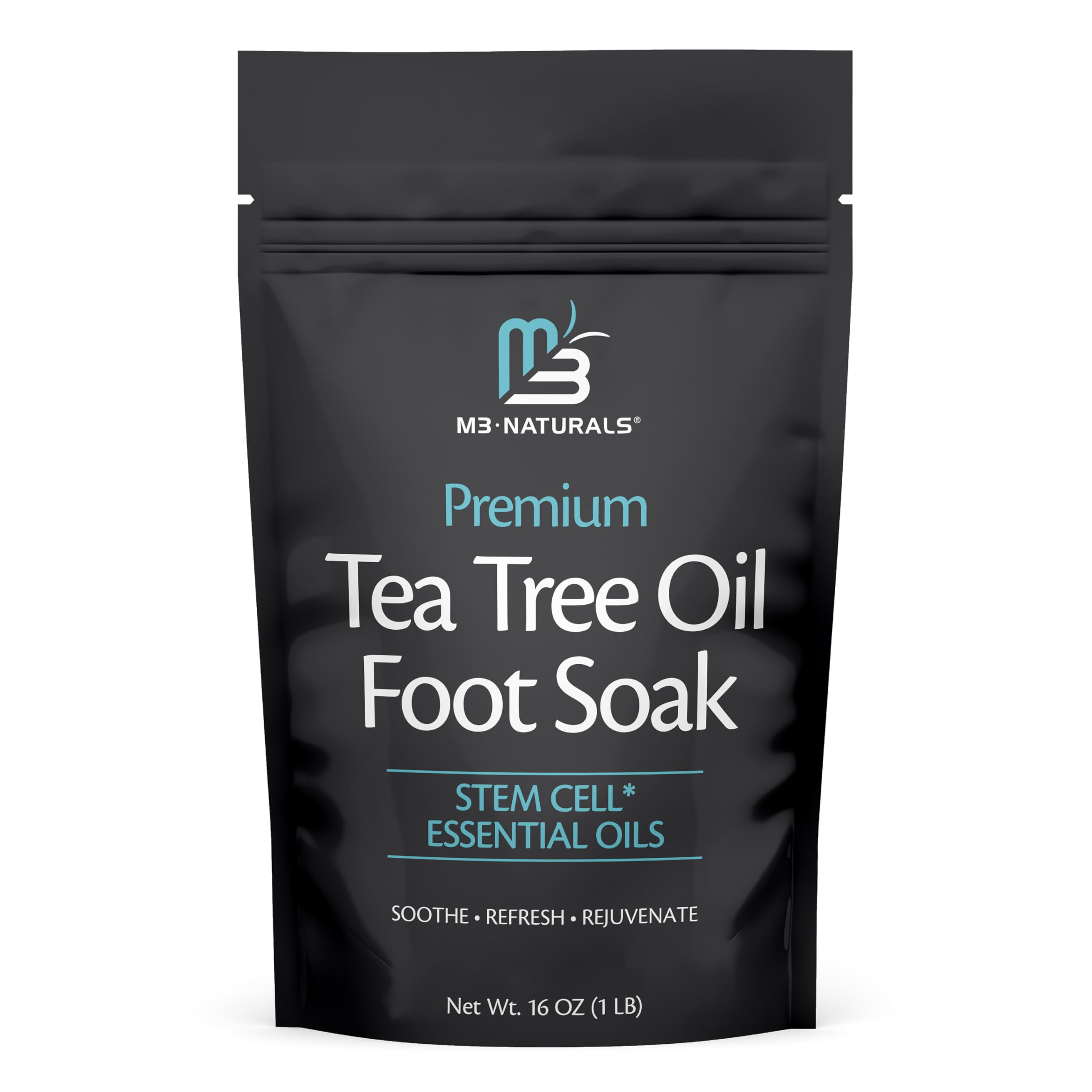 M3 Naturals Tea Tree Oil Foot Soak in a warm bath for refreshed feet.