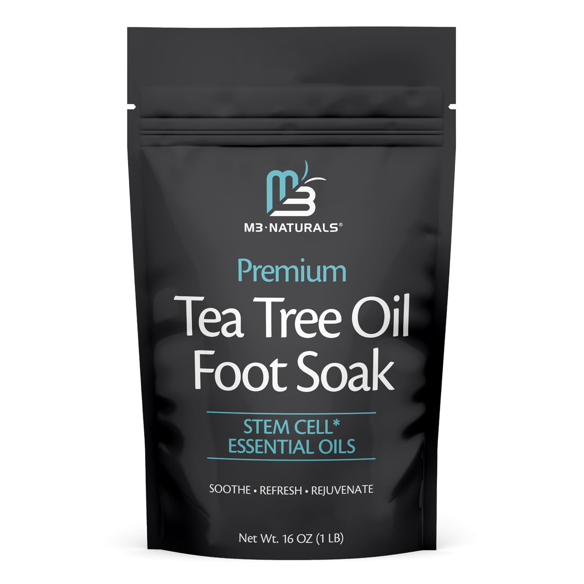 M3 Naturals Tea Tree Oil Foot Soak in a warm bath for refreshed feet.