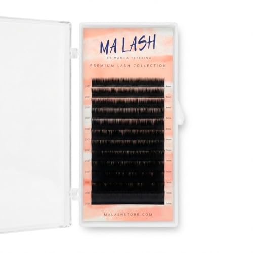 MA LASH M 0.07 10mm soft mixed black lashes for natural to dramatic looks.