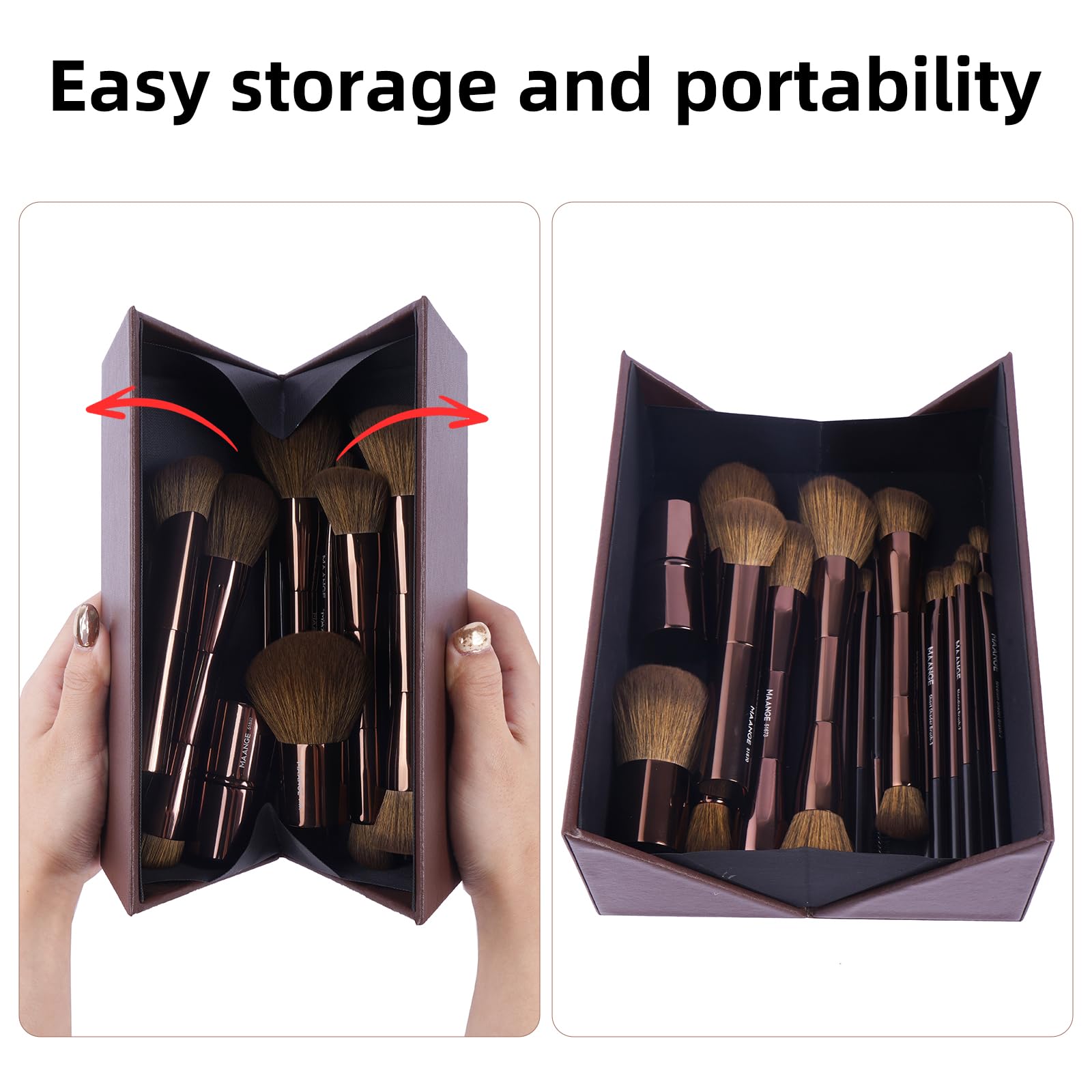 MAANGE eyeshadow brush collection for detailed eye makeup and soft blends.