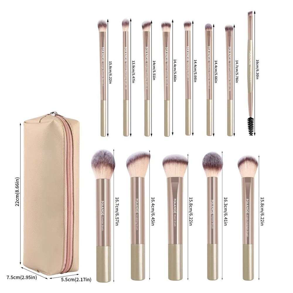 MAANGE travel-friendly makeup bag keeps the set organized on the go