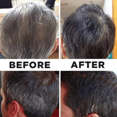 Maani Essence permanent black color on beard, delivering long-lasting shade.