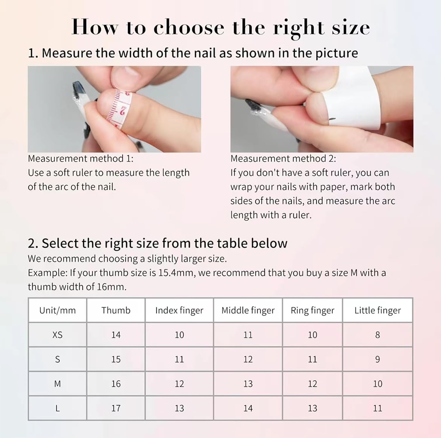 MABKJLF nail file and glue included for a smooth application.