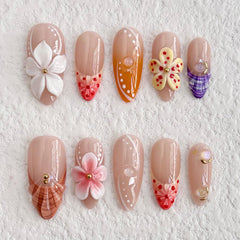 MABKJLF luxury press on nails almond shape for easy at-home manicure.