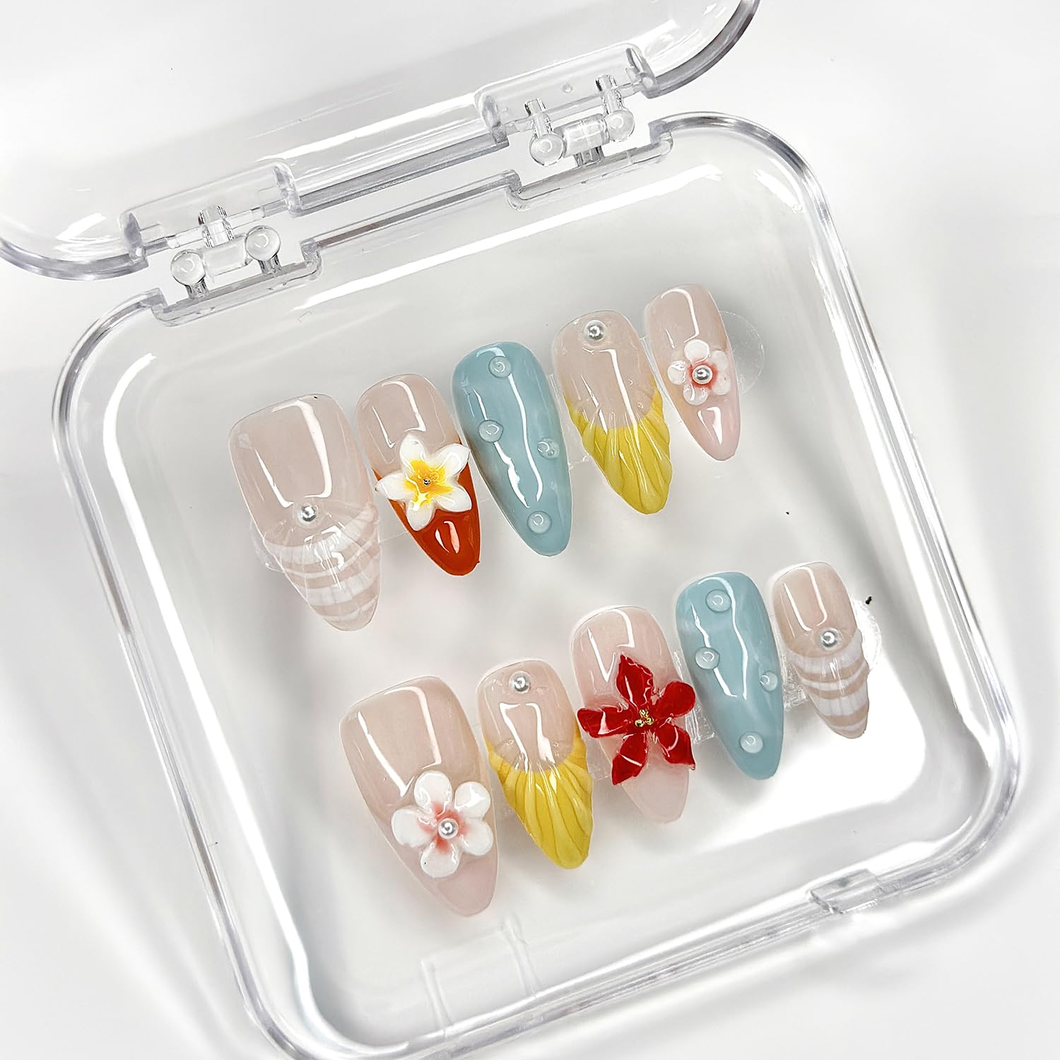 MABKJLF 3D design nails add texture for a standout look.