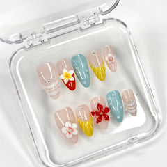 MABKJLF 3D design nails add texture for a standout look.
