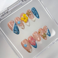 MABKJLF petal gloss finish nails for glossy shine
