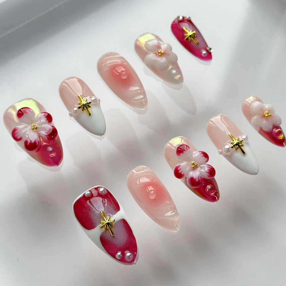 MABKJLF thick acrylic look nails kit with durable finish.