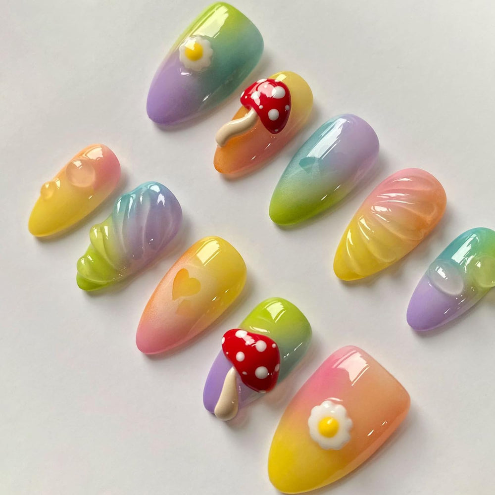 MABKJLF thick acrylic nails designed for a comfortable daily wear.