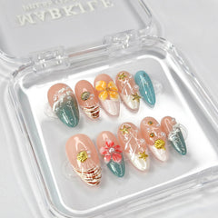 MABKJLF thick acrylic nails offer sturdy daily wear.