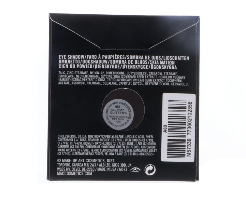 MAC All That Glitters rich pigmentation delivers bold color with smooth blending.