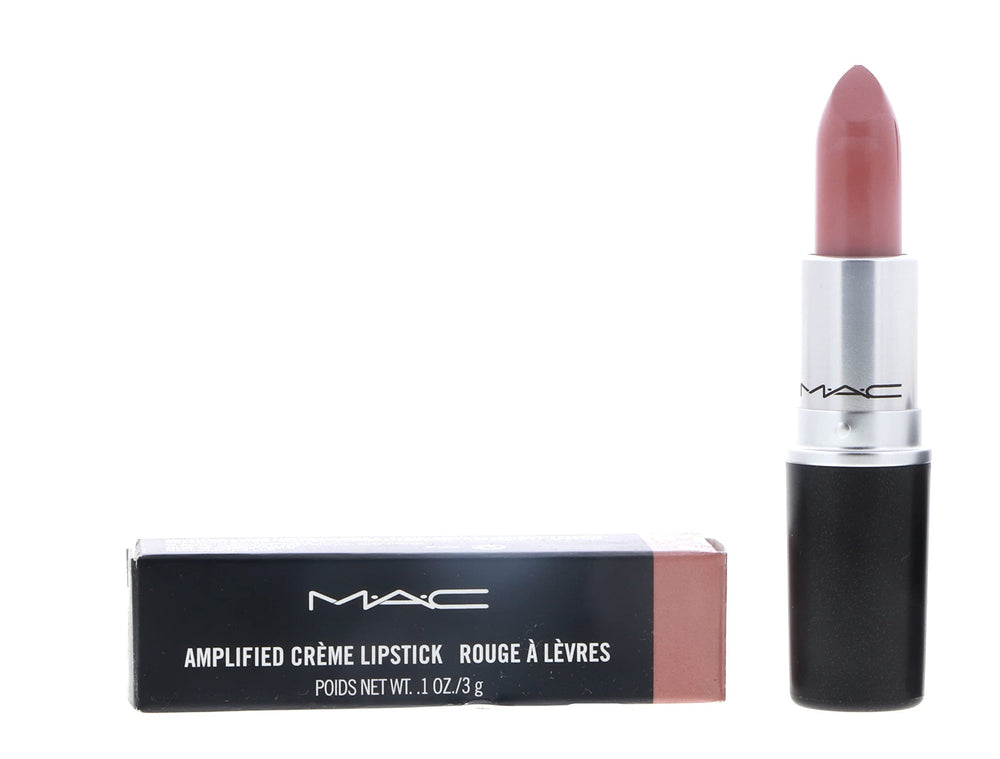 MAC Amplified Creme Lipstick Blankety swatches show soft pink beige for everyday wear