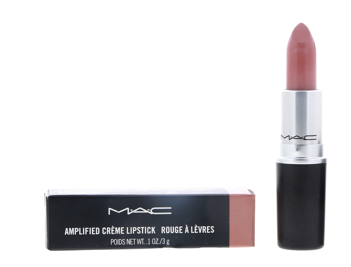 MAC Amplified Creme Lipstick Blankety swatches show soft pink beige for everyday wear