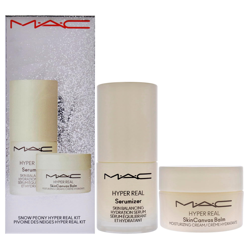 MAC Bizzare Blizzard Snow Peony Hyper Real Serum bottle for hydration and dewy radiance.
