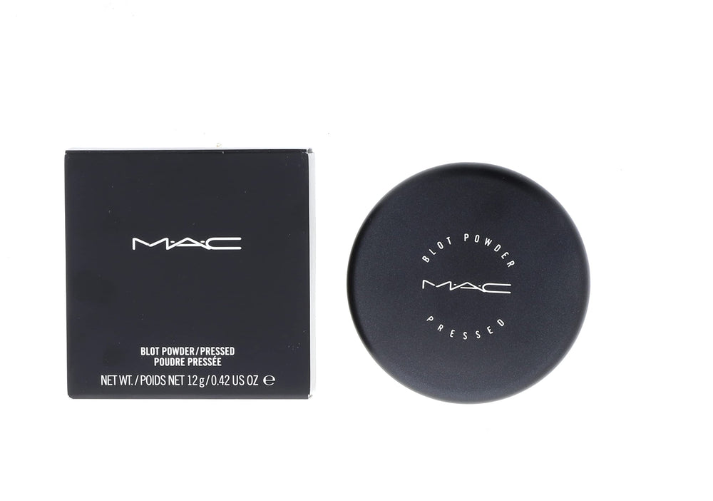 MAC Blot Powder Medium compact case shown for invisible shine control.