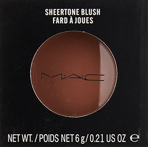 MAC Blushbaby swirled on cheek reveals sheer, buildable glow.