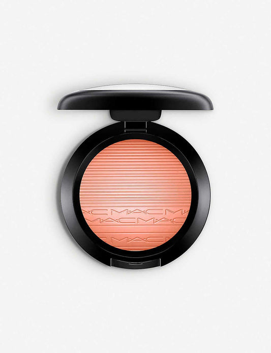 MAC Extra Dimension Blush Fairy Precious swatch reveals soft pink glow with iridescent shimmer