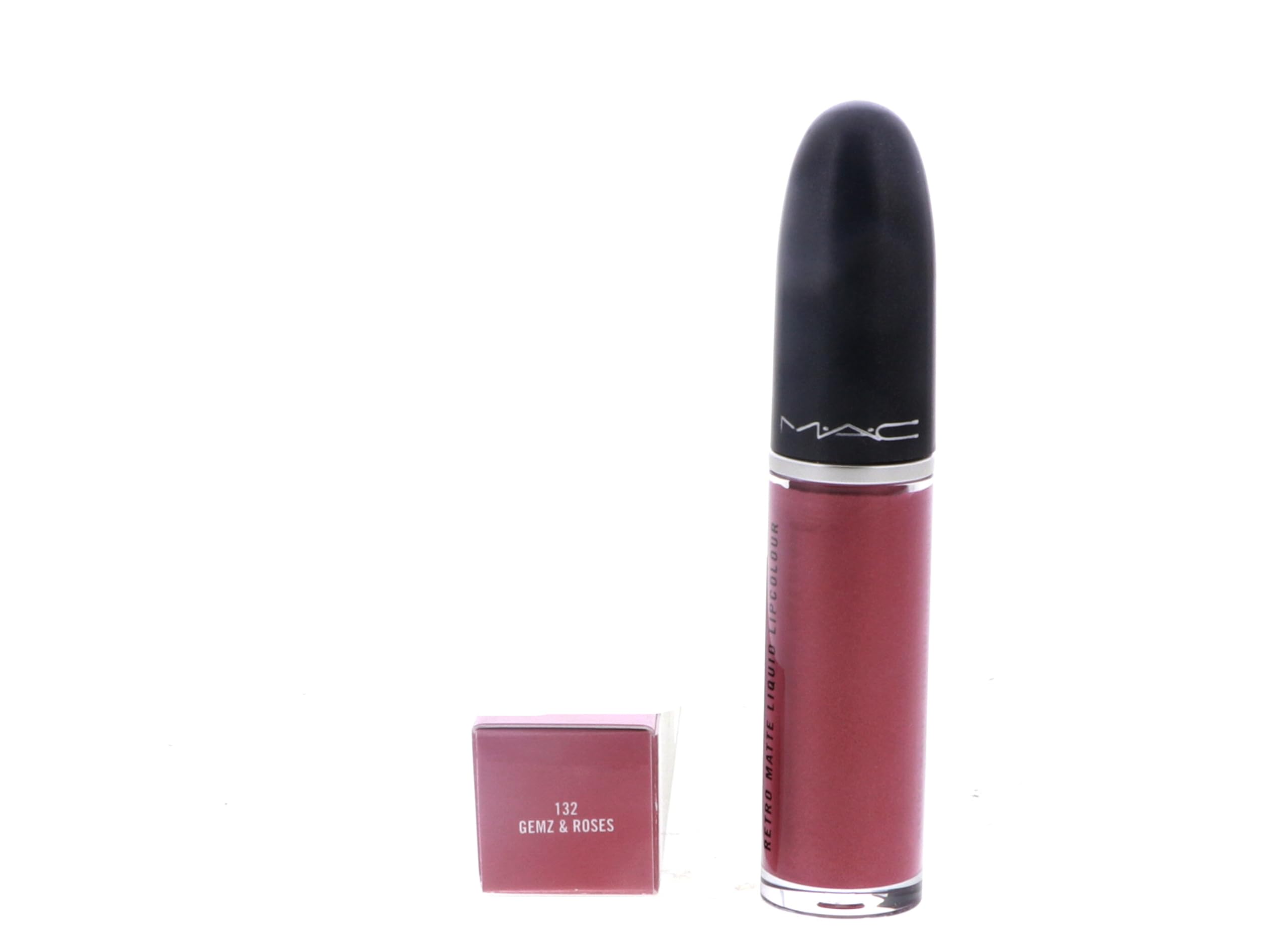 MAC Gemz & Roses close-up shows the liquid suede finish for a long-wearing look.