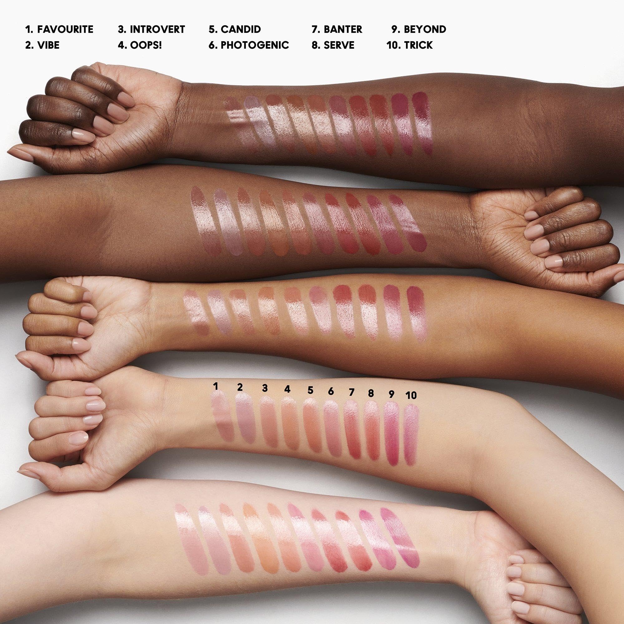 MAC Glow Play Tendertalk Lip Balm Oops close-up shine reveals glossy shade shifting finish.