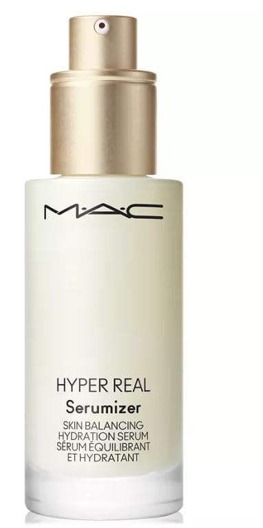 MAC Hyper Real Skin Duo packaging on display showing balanced texture and glow
