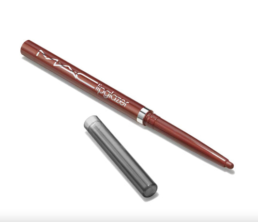 MAC Lipglazer Marrakesh application closeup demonstrates smooth, tug-free glide.