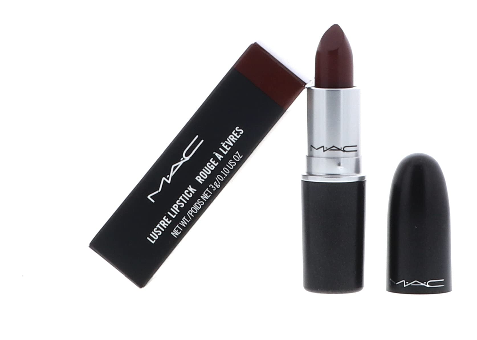 MAC Lustre Lipstick Spice It Up lifestyle shot suggests versatile styling