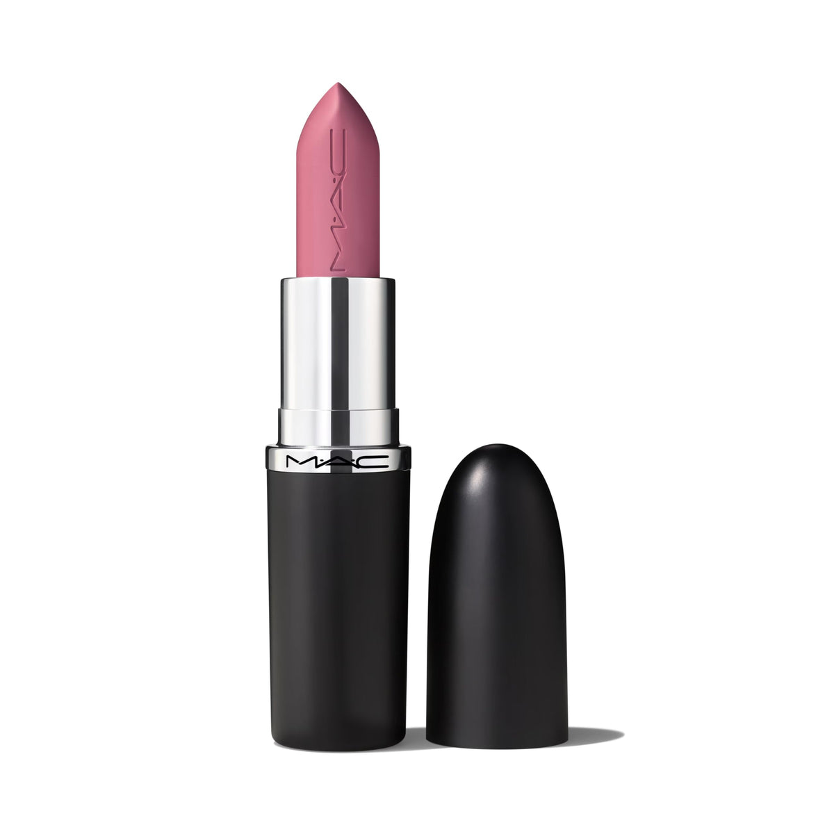 MAC M·A·Cximal Pink Peppermint lipstick packaging close-up for hydrated lips