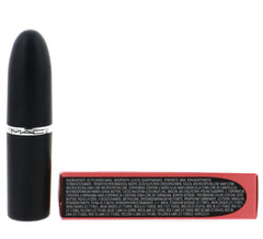 MAC M·A·CXIMAL Flamingo lipstick close-up reveals full-coverage shade