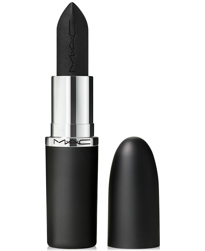 MAC M·A·CXIMAL lipstick in Caviar with silky matte finish for full color
